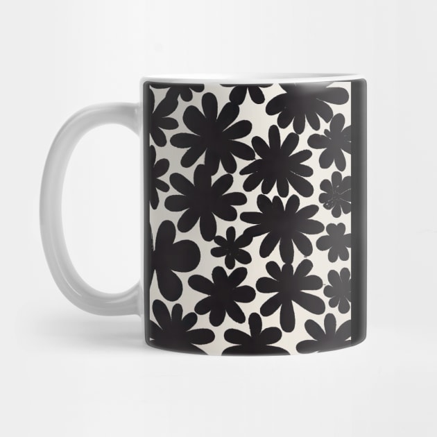 Black Flowers Pattern by maxcode